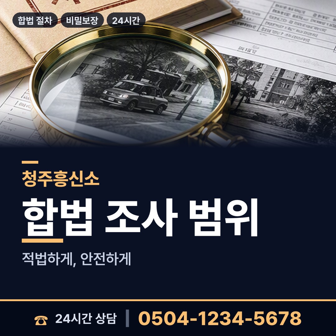 청주 복대2동 탐정비용 상담 안내